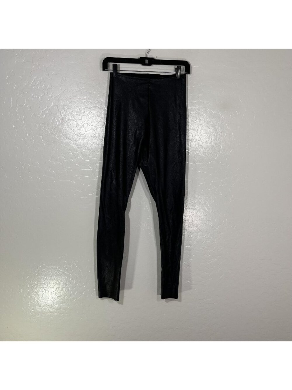 Commando Leggings Womens M Black Faux Leather Ankle Pull On Stretch Pants USA